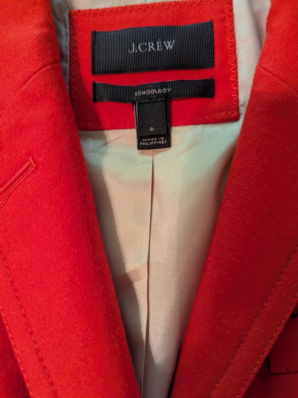 J.Crew Red Schoolboy Blazer